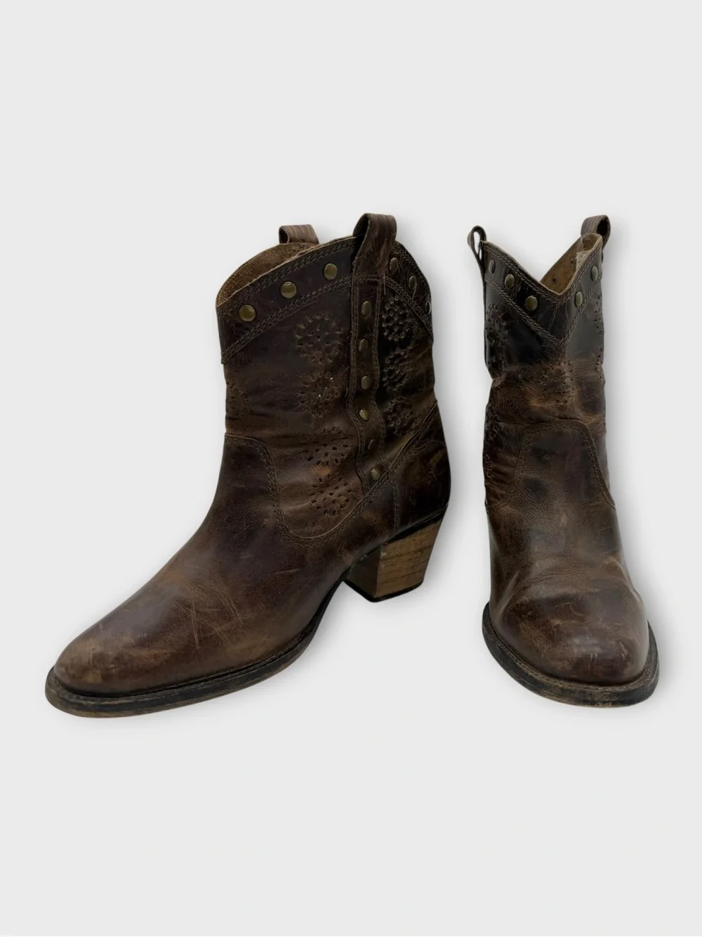 Dingo Vintage‎ Booties Size 7 Good Condition Brown Leather Good Condition!